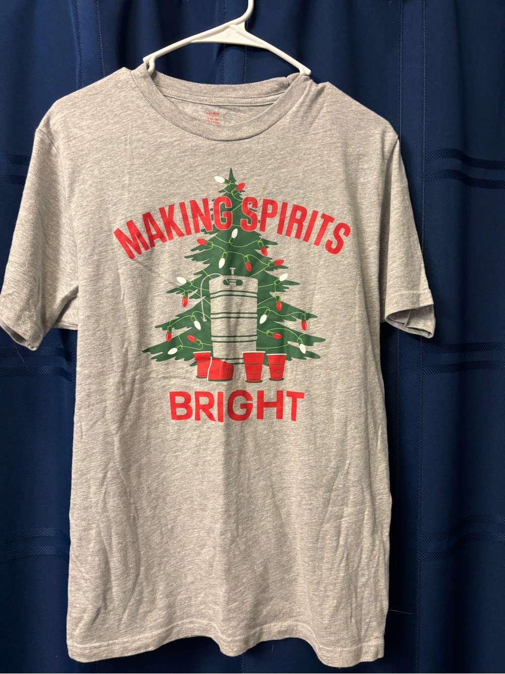Making Spirits Bright Graphic Tee - Gray